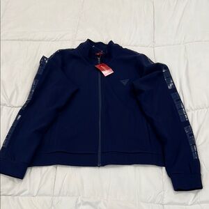 Very Chic Women’s Guess Dark Blue Zip-Up Jacket